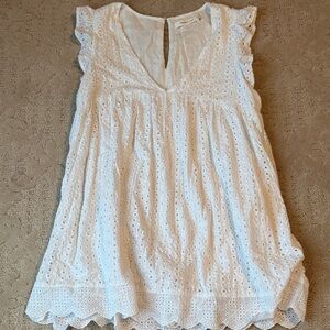 Mustard Seed White Eyelet Blouse